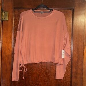 Women's super soft long sleeve cinched top